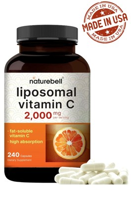 Liposomal Vitamin C 2,000mg Per Serving, 240 Capsules Collagen Booster