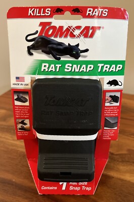 Tomcat Rat Snap Trap, 1 Rat Size Trap - Reusable - Effectively Kill Rats - Id...