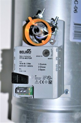 6 Inch Round HVAC Zone Damper 3 Wire Power Open Close Belimo Motorized 24V AC