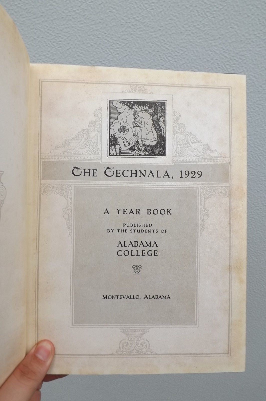 Antique 1929 THE TECHNALA Alabama College Montevallo, Ala. yearbook annual
