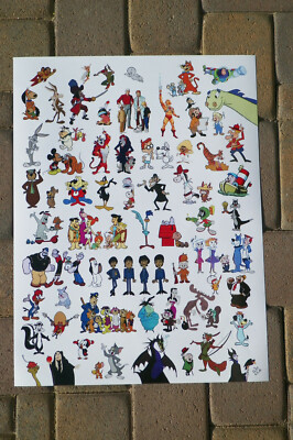 ''My Favorites'' Animated Cartoon Collage Poster 18'' X 24''