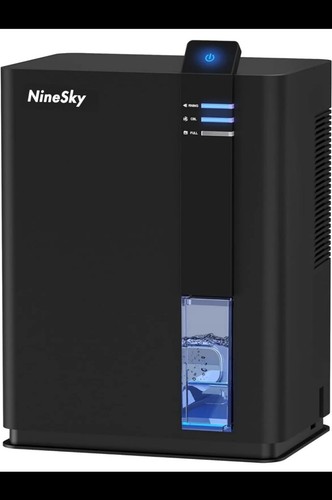 NineSky H2 Black Dehumidifier – 98oz Tank, Ideal for 800 sq.ft, Auto Shut Off