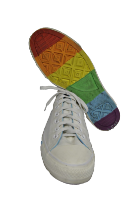 Converse with top rainbow soles