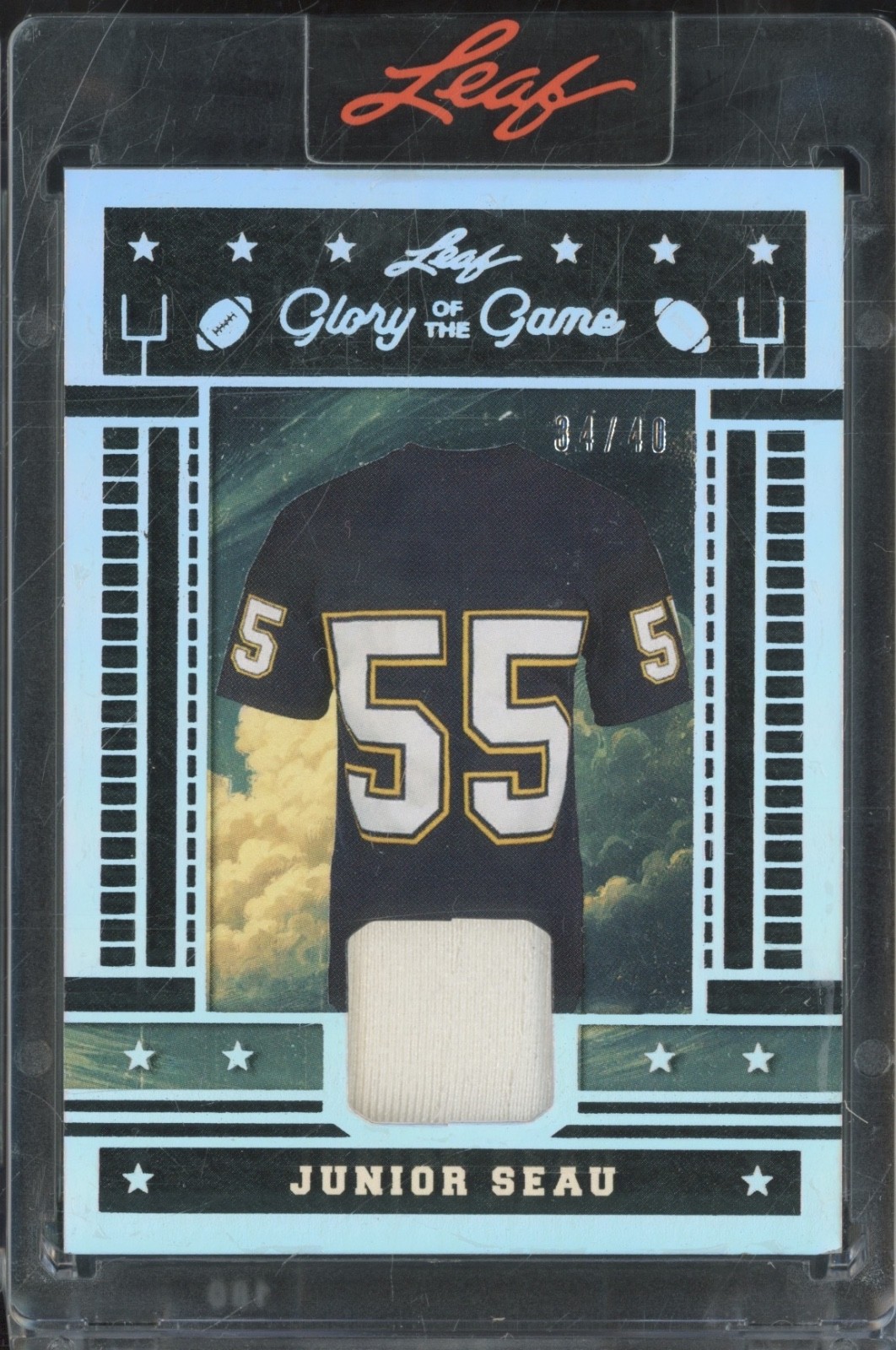 2025 Leaf Glory Of The Game Silver Junior Seau Jersey 34/40