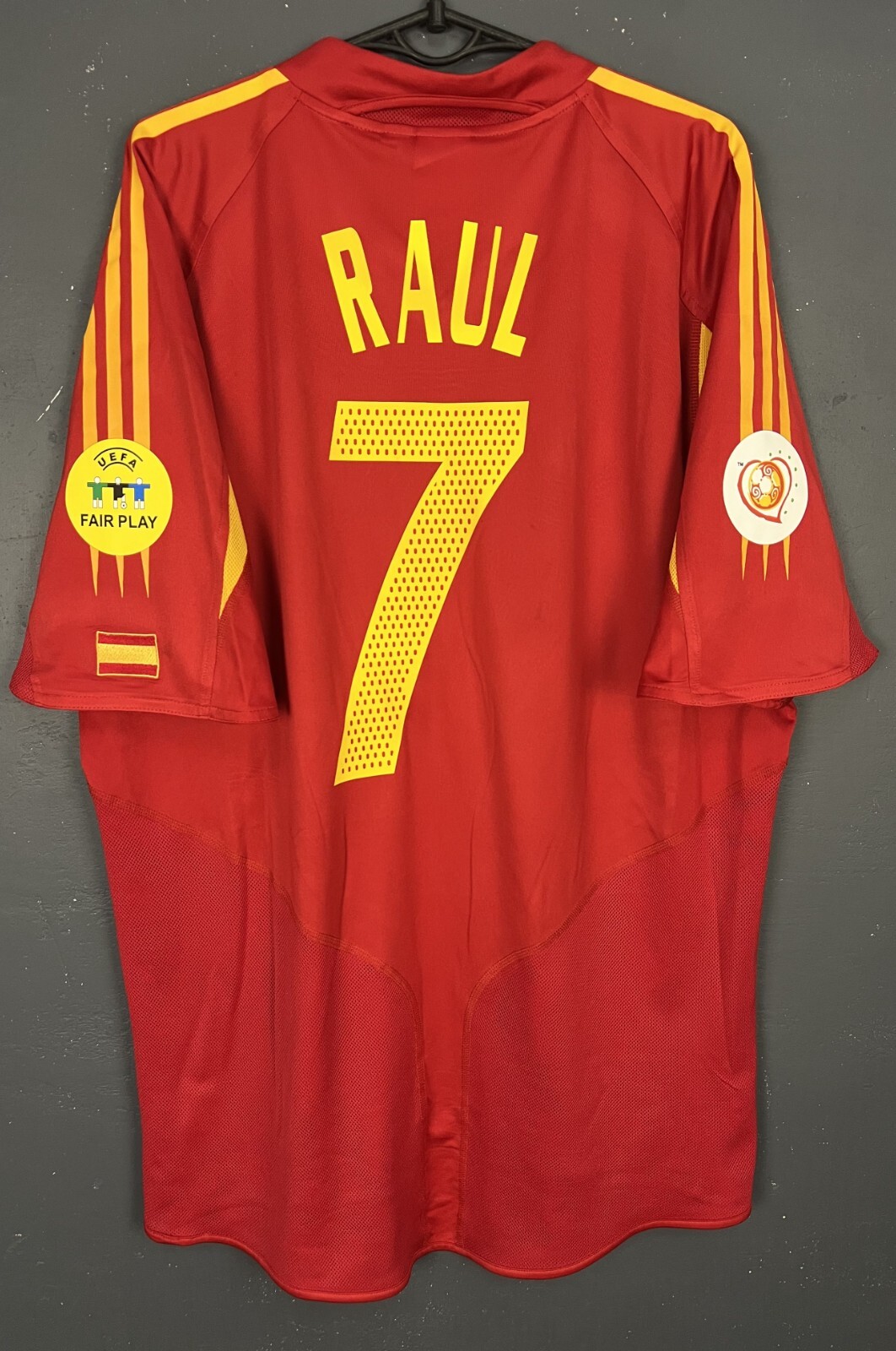 2004 adidas スペイン代表　アウェイ No.7 RAUL Raul #7 Spain 2004 2006 Home Football Soccer Shirt Jersey