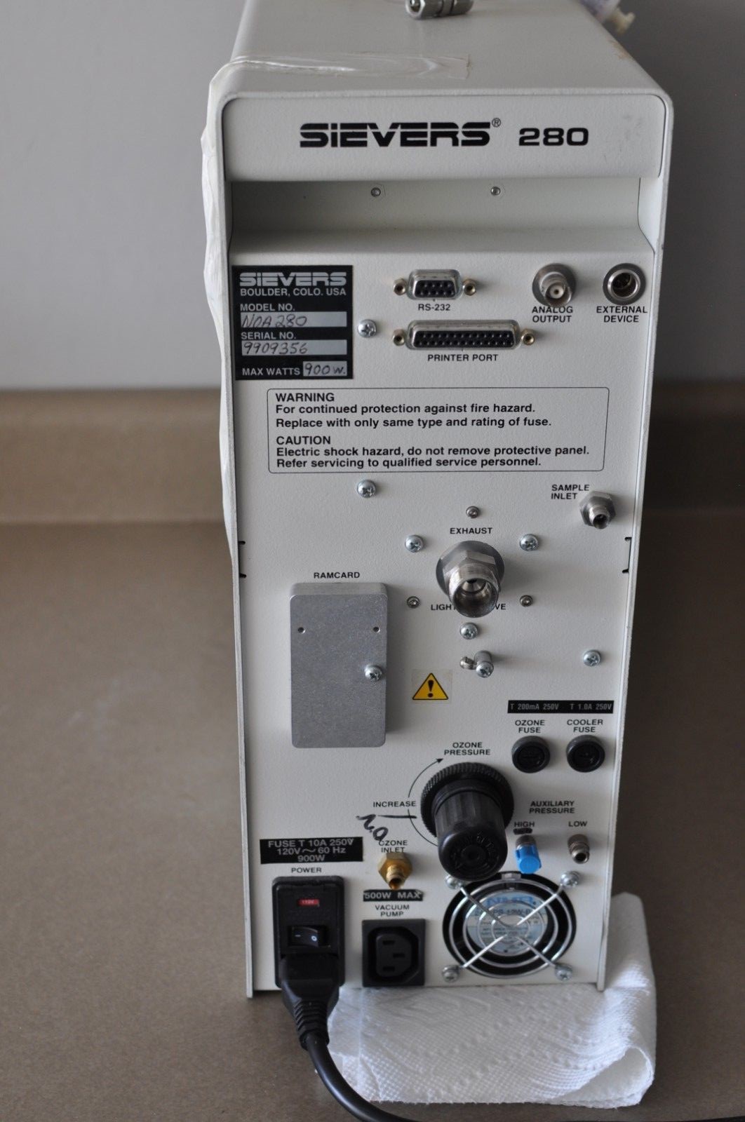 SIEVERS NOA 280 NITRIC OXIDE ANALYZER. Item working fully tested ,