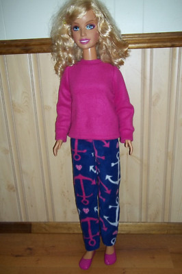 Fleece PAJAMAS clothes for 36'' MY SIZE BARBIE DOLL or 38'' Elsa or Anna