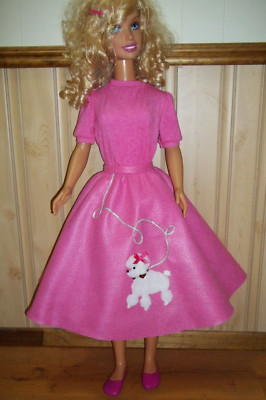 TOP &pink POODLE SKIRT clothes for 36'' MY SIZE BARBIE DOLL or 38'' Elsa or Anna
