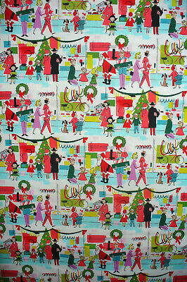 Merry Main Street Alexander Henry, 18  X 21 , Retro Christmas, Cotton Fabric