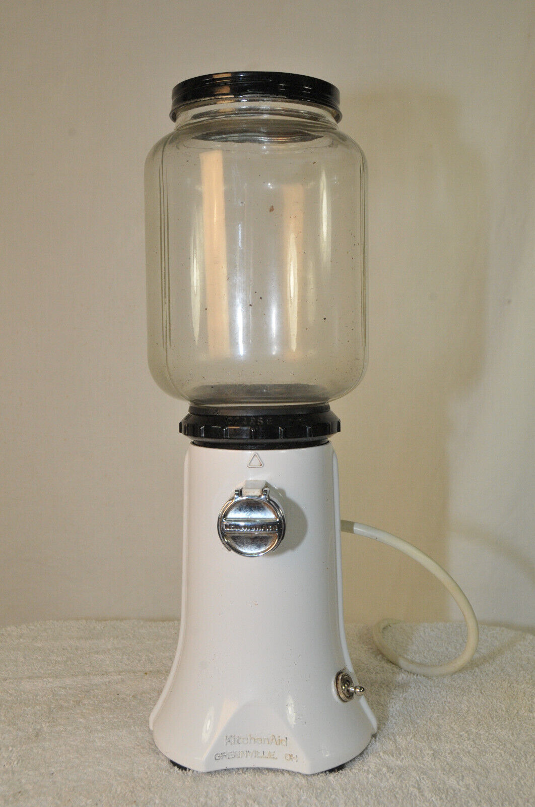 KITCHENAID Vintage Style Household Coffee Bean Mill / Grinder White KCG200WH