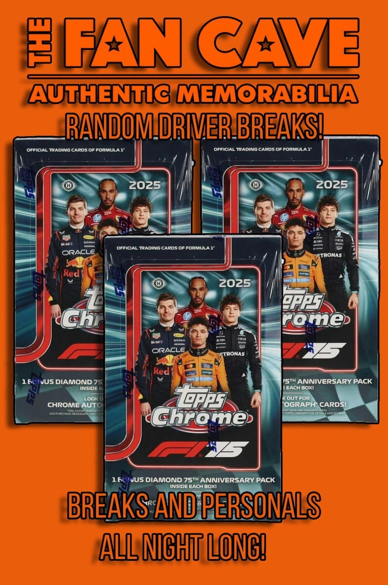 Topps Chrome F1 2025 Hobby Box Breaks Random Drivers! - The Fan Cave ...