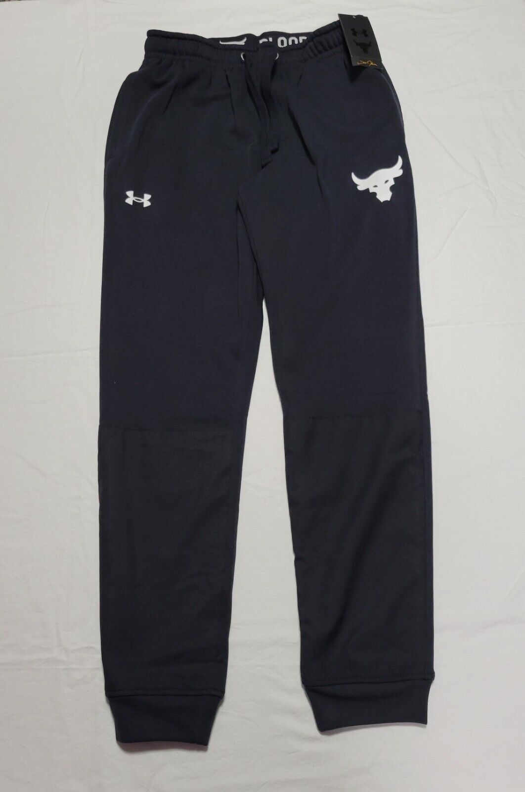 Under Armour Project Rock Mens Terry Joggers Pants 1355634-002 Black Under Armour Project Rock Mens Terry Joggers Pants 1355634-002 Black