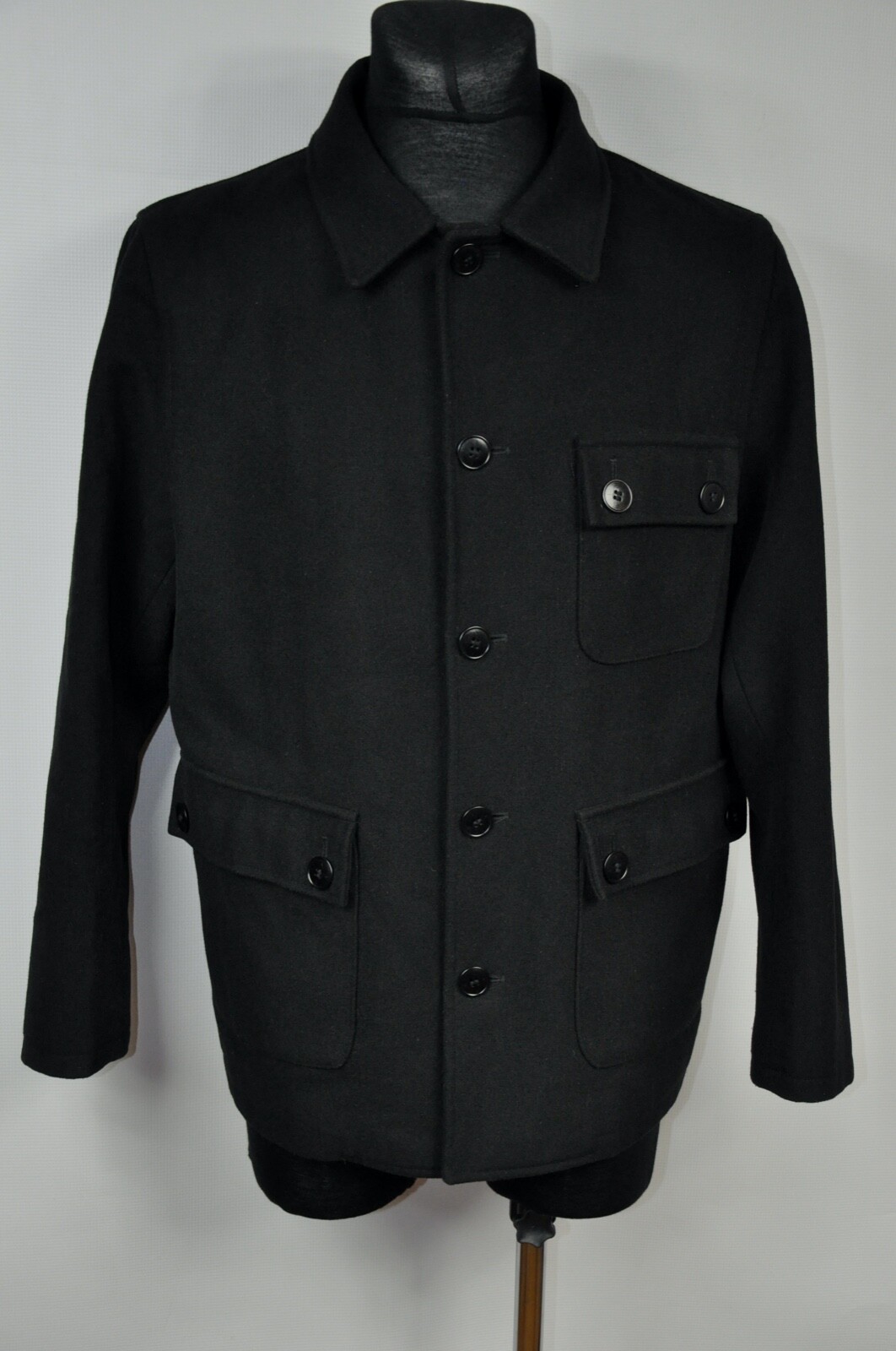 ジャケット・アウター 00s 291295=homme black melton wool coat 00s 291295=homme black melton wool coat
