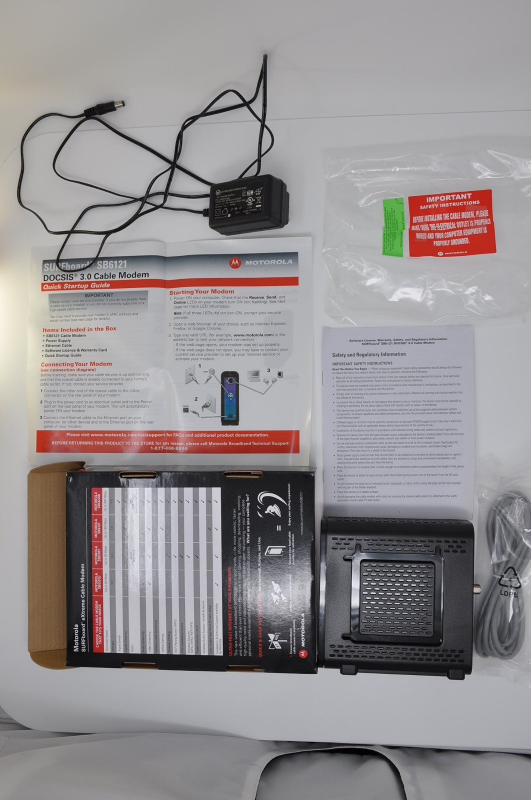 Motorola SURFboard eXtreme (SB6121) Docsis 3.0 Cable Modem