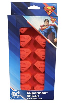 DC Comics Superman Logo Ice Cube Tray Silicon Red Krypton Metropolis Super Man