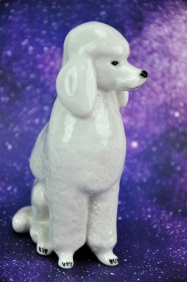 Russian USSR LFZ Lomonosov Porcelain Factory Poodle Figurine 6