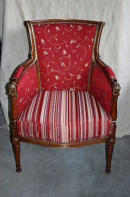 POLTRONA  CLASSICA PROFILI  IN FOGLIA ORO SALOTTO  VARI  COLORI   STOFFA
