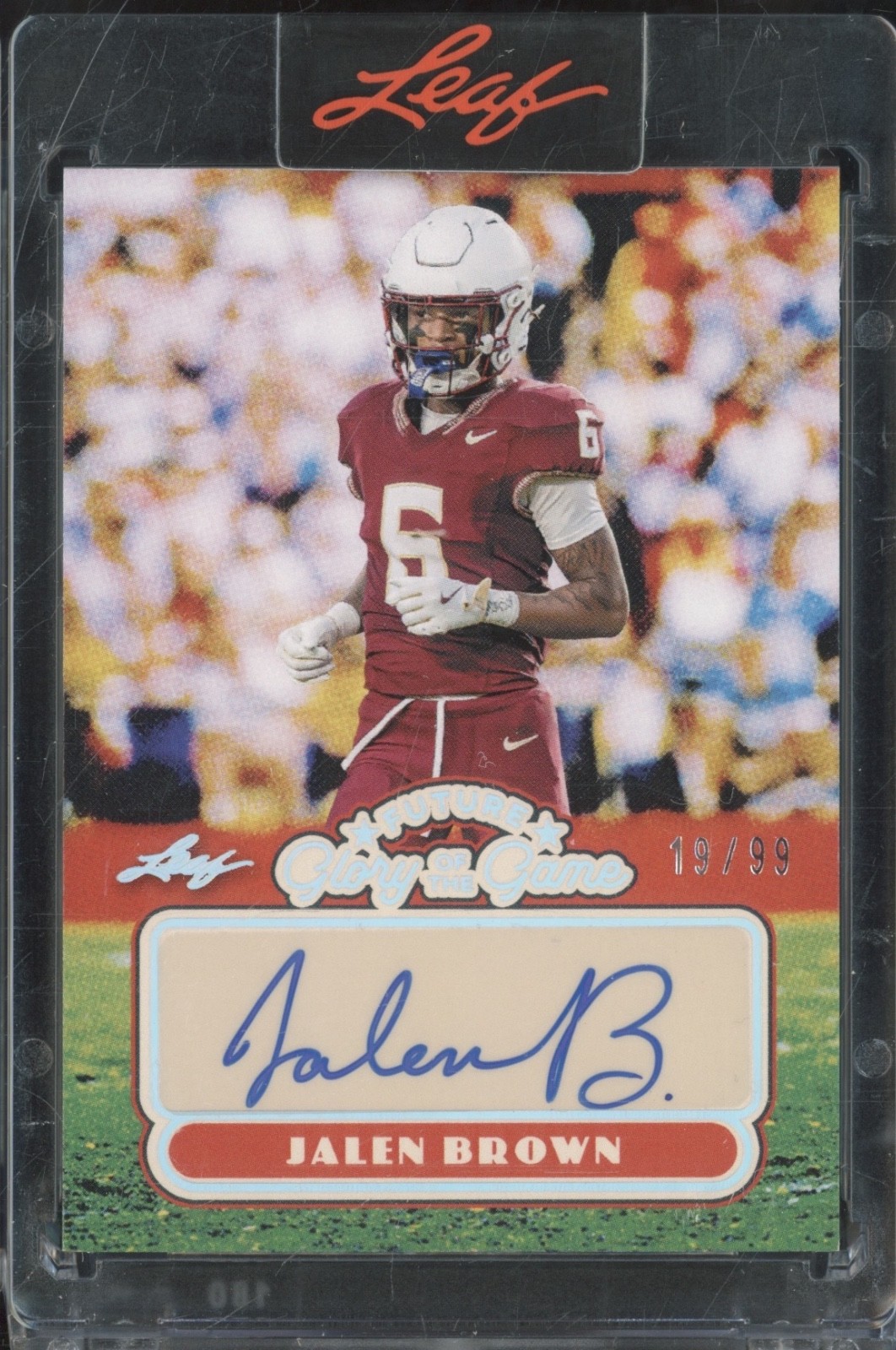 2025 Leaf Future Glory Of The Game Silver Jalen Brown Auto RC Rookie 19/99