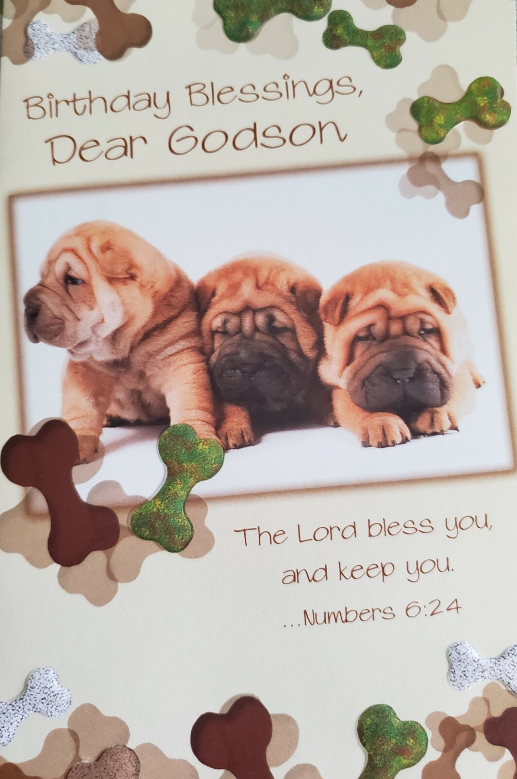 'Birthday Blessings, Dear Godson w Numbers 6:24' birthday greeting card