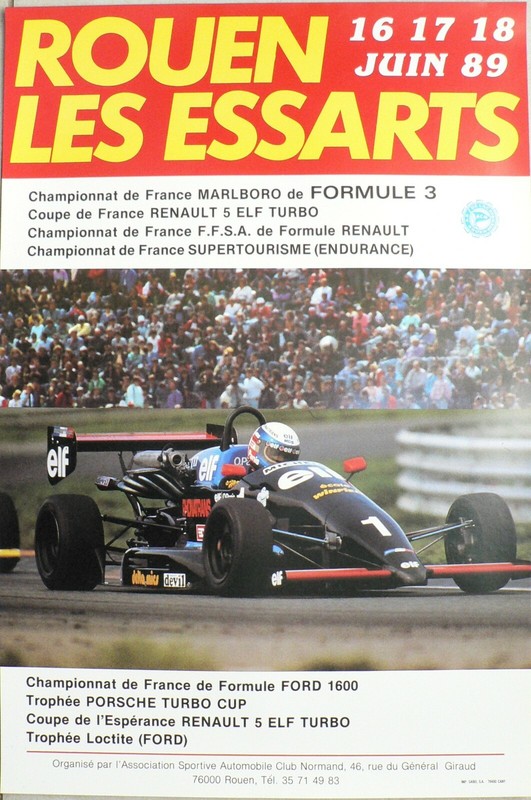 Affiche Rouen Les Essarts 1989