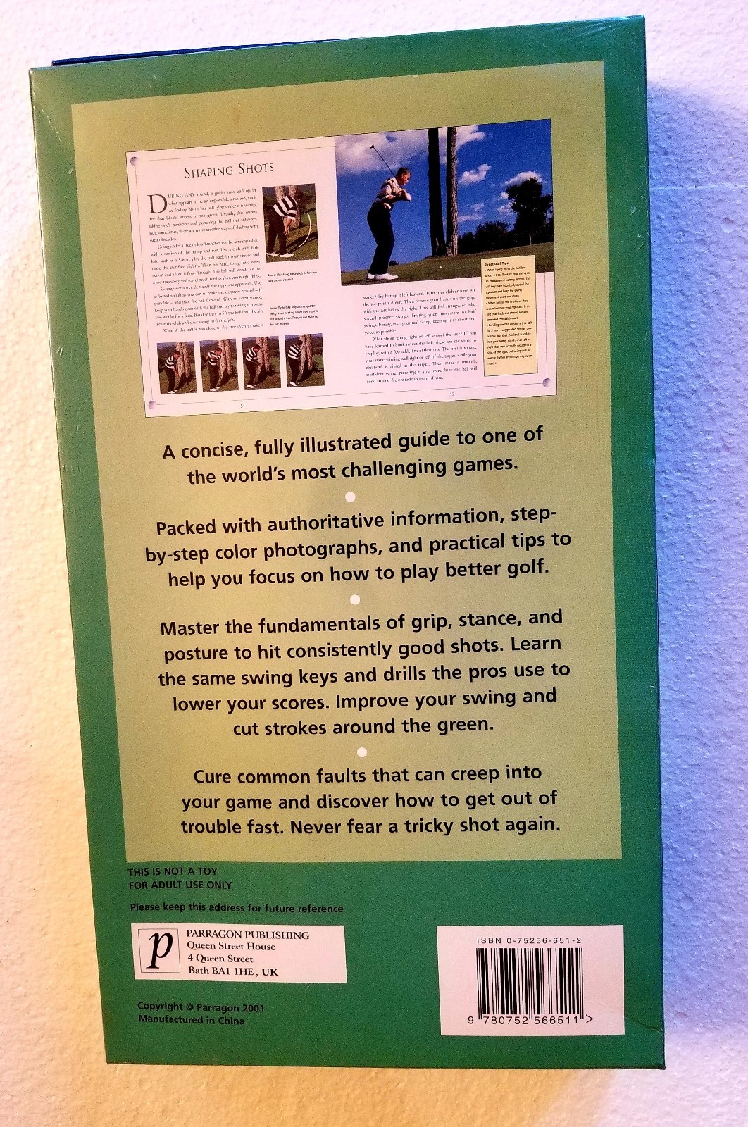 Richardson's Golf Tips Book With Golfing Supplies In Sealed Gift Box  NIP