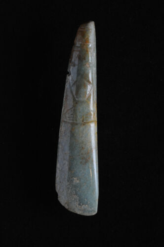 Pre Columbian Costa Rican Jade Axe God, Pendant, Mayan, 3OO-7OOA.D. Stermer COA
