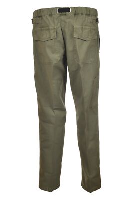Pre-owned White Sand Man Cargo Trousers Military Green 18043