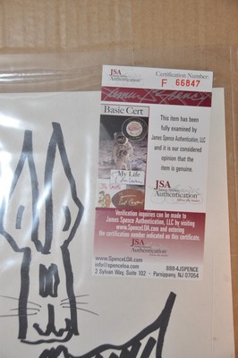 Vintage JIMMY STEWART Signed & Hand-drawn 