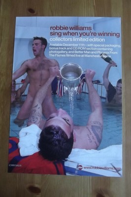 ROBBIE WILLIAMS - SING WHEN YOU'RE WINNING - ADVERT 20.5 x 30cm. 