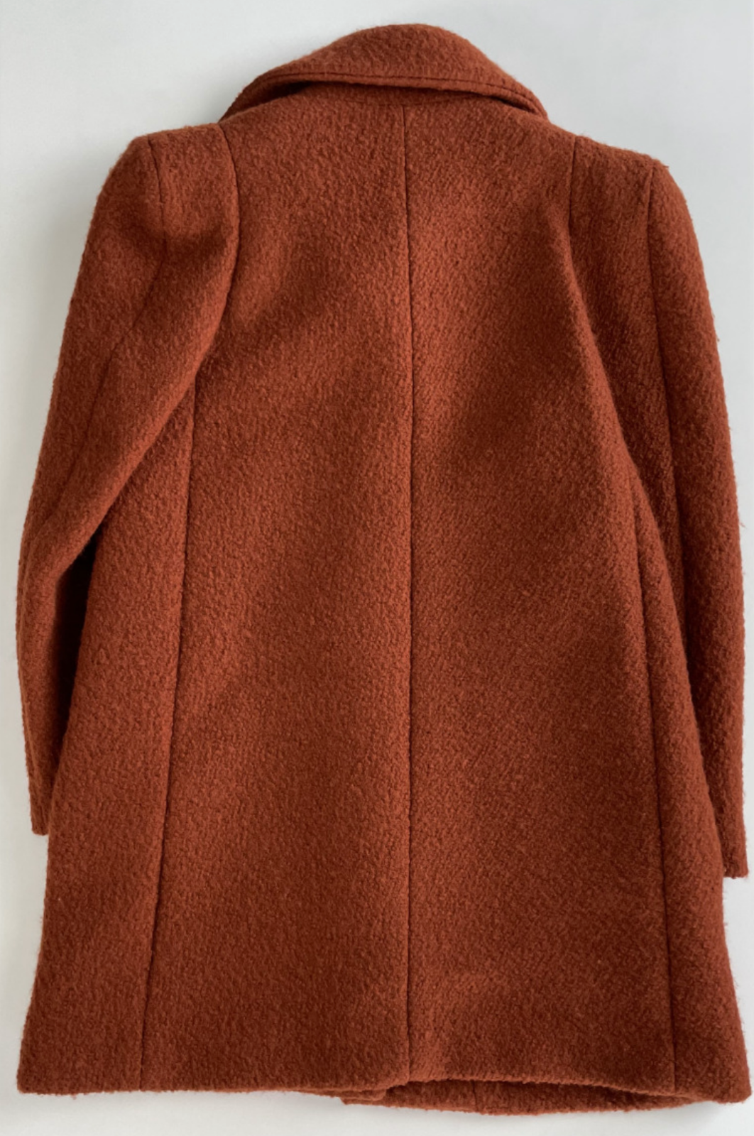 Pre-owned Chloé Women's Washed Wool Coat Jacket Blouson Parka Overcoat 40 In Red