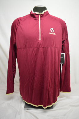 New MEN'S COLOSSEUM NCAA BOSTON COLLEGE EAGLES 1/4 ZIP MAROON Size XXL