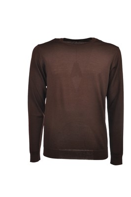 Pre-owned Daniele Fiesoli Man Maglia Girocollo Brown 16141 In Marrone