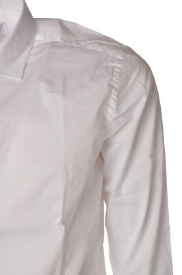 Pre-owned Aglini - Shirts-shirt - Man - White - 5914824f191447 In See The Description Below