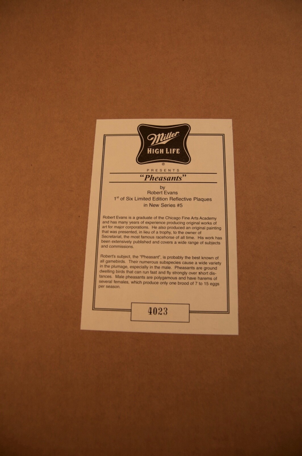 Limited Edition Miller High Life  