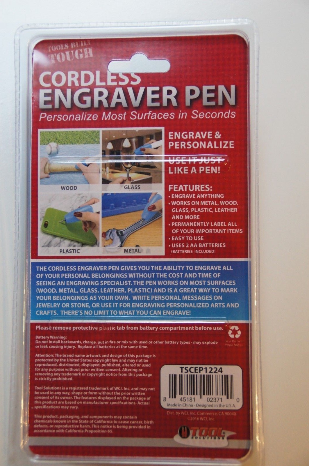 Engraver Pen: Personalize Glass, Wood, Plastic, Metal, Leather!