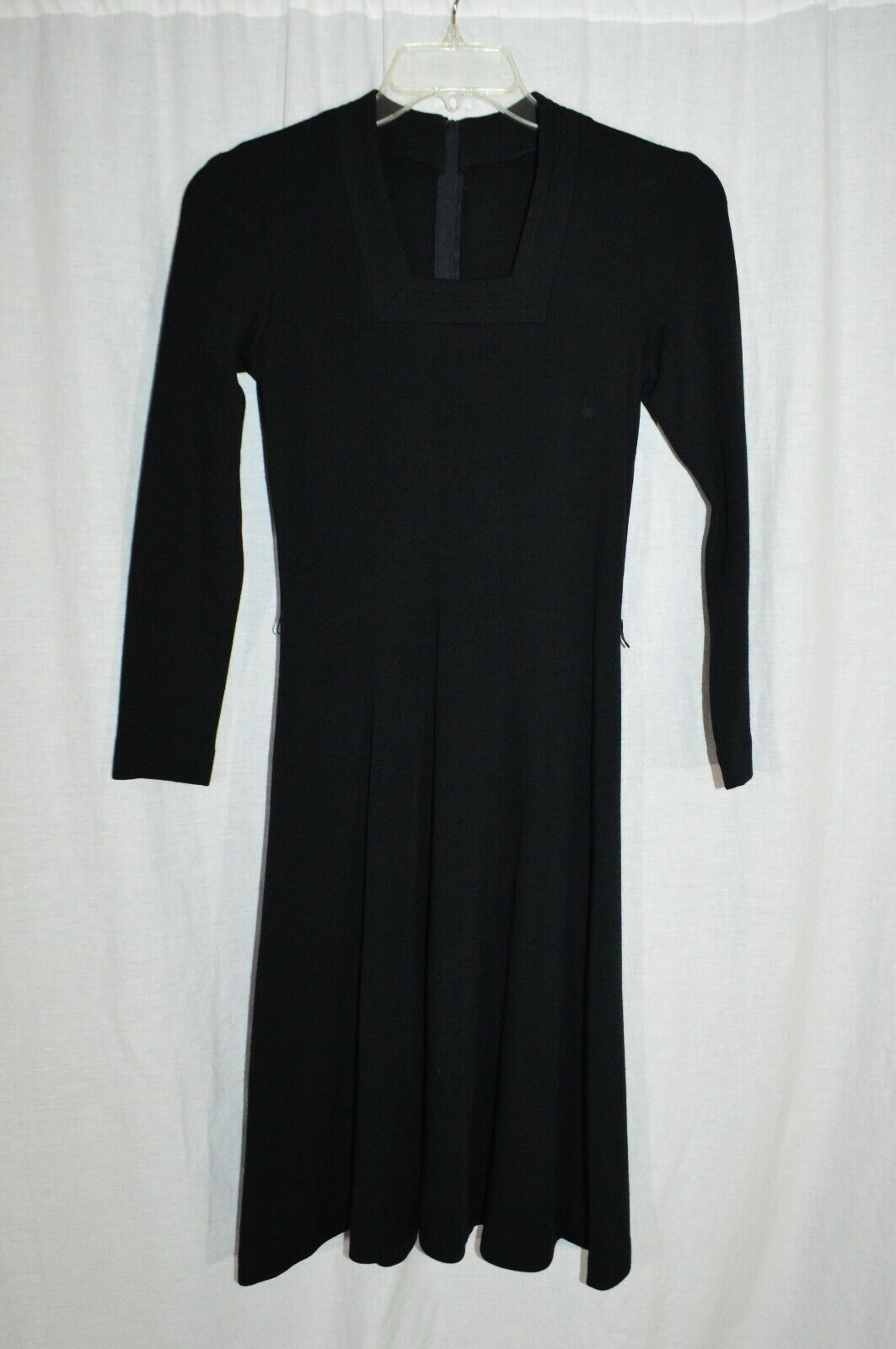 Anjac Marc Needleman 1970s Womens Black Wool Mod Dress Size 8 ...