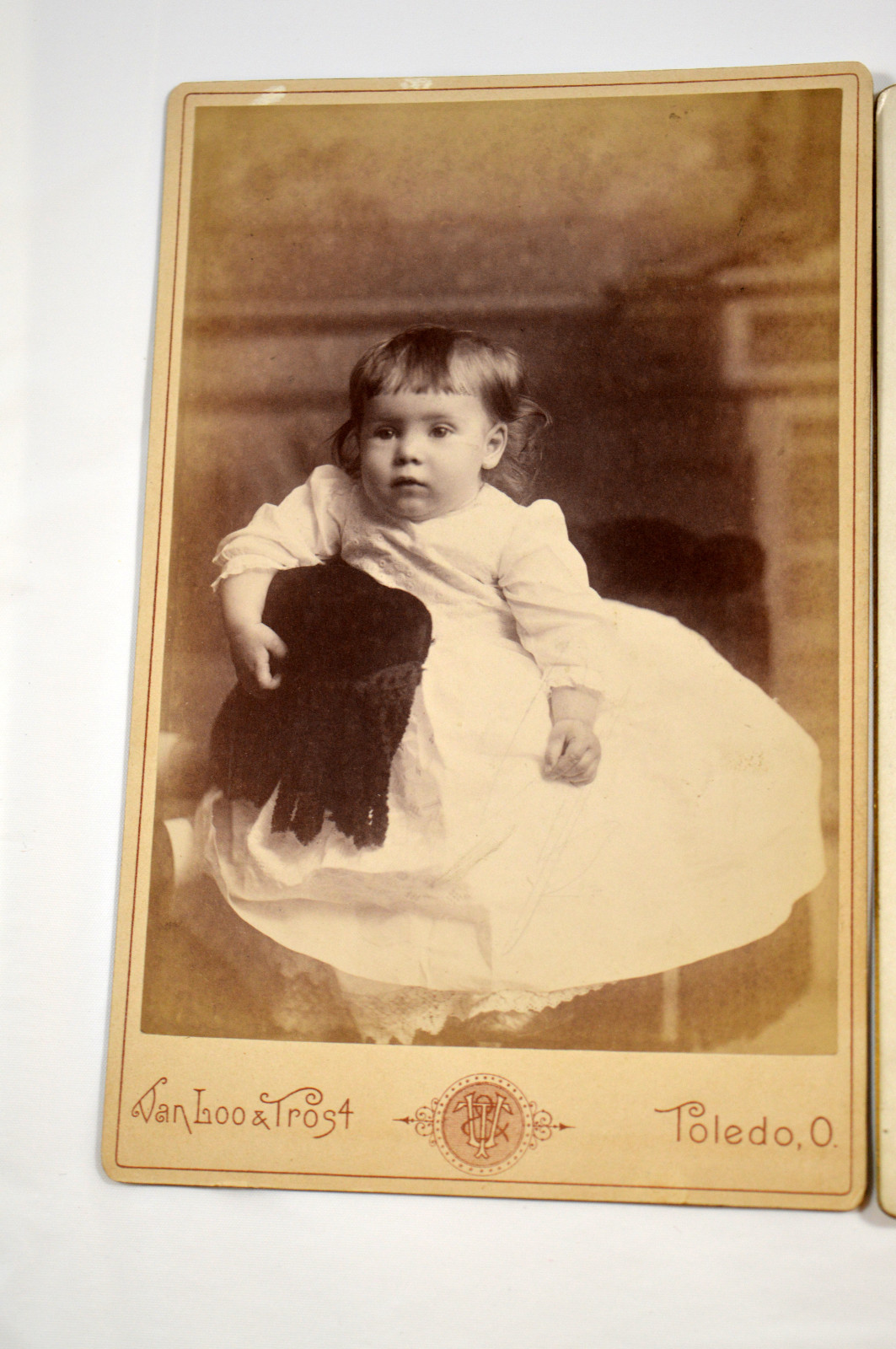 Antique Cabinet Card Photos LOT of 3 Photos Babies Toddlers CUTE Toledo OH Area