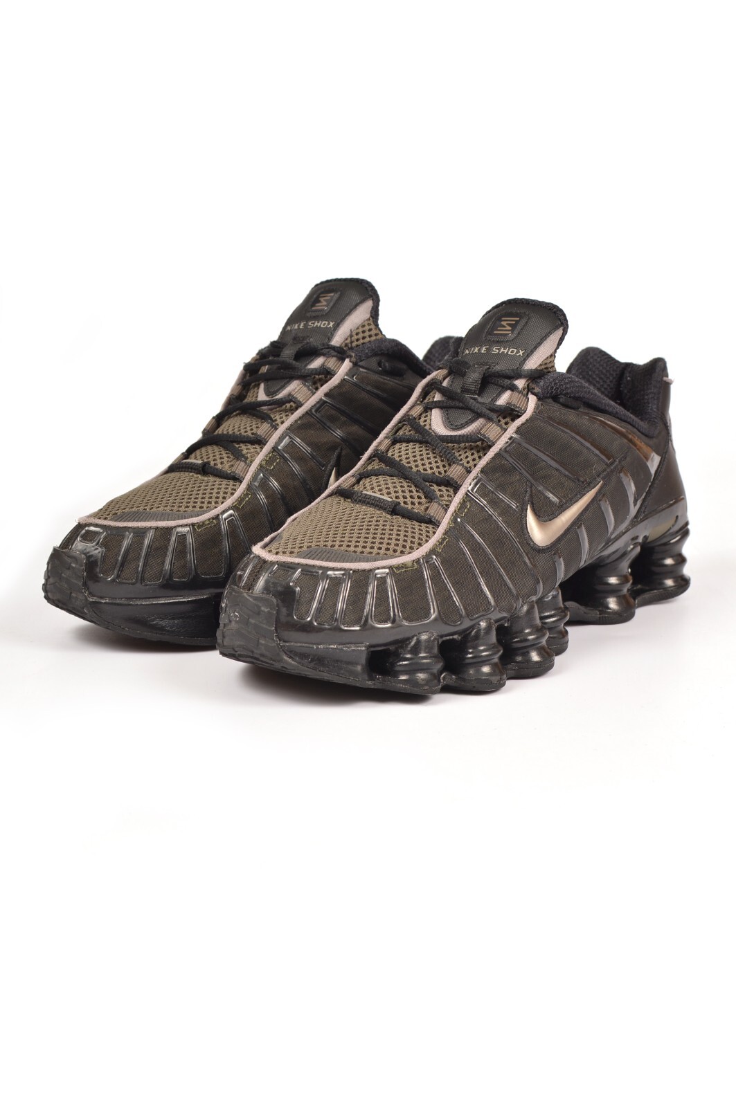 Rare Nike Shox TL Black Metallic Pewter Cargo Khaki CW2370-001 Shoes Size  US 9 | eBay UK