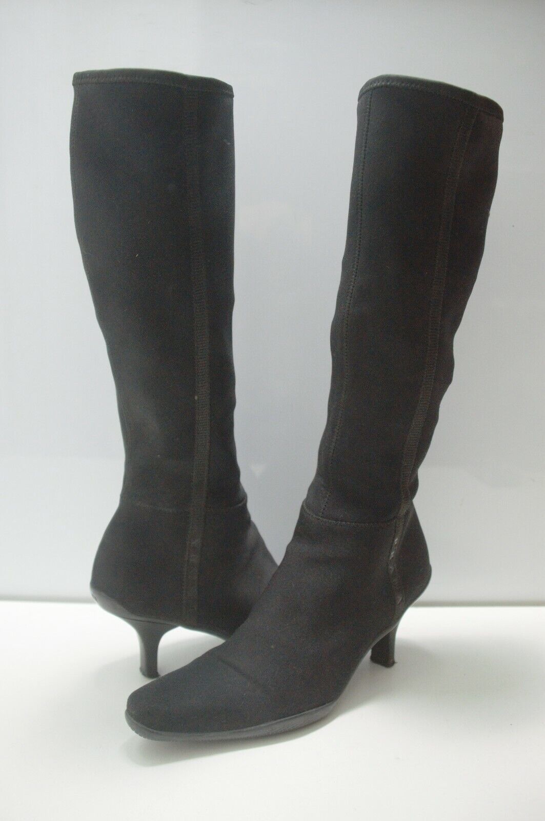 Prada Nylon Stretch Kitten Heel Boots 35 | eBay Prada Nylon Stretch Kitten Heel Boots 35 | eBay