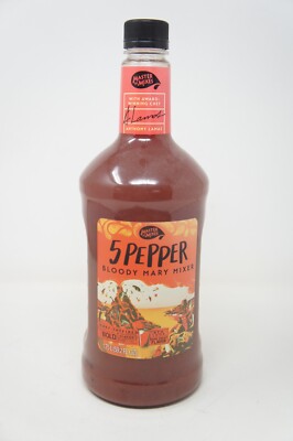 Master Of Mixes 5 Pepper Bloody Mary, Bold Handcrafted Cocktail Mixer, 59 oz