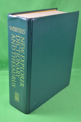 Webster's New Explorer Dictionary & Thesaurus W/ Maps 1999,Hardcover,VTG