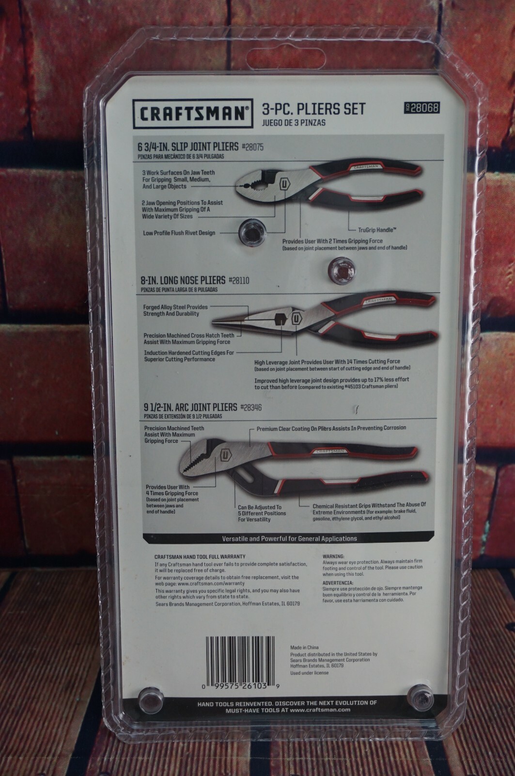 NEW Craftsman TRUEGRIP Pliers Set 3pc 4X Grip Force & 14X Cut Force FREE SHIP