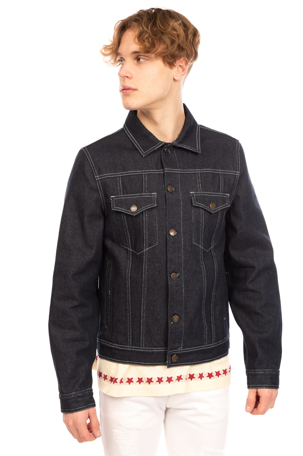 Embroidered denim jacket picture