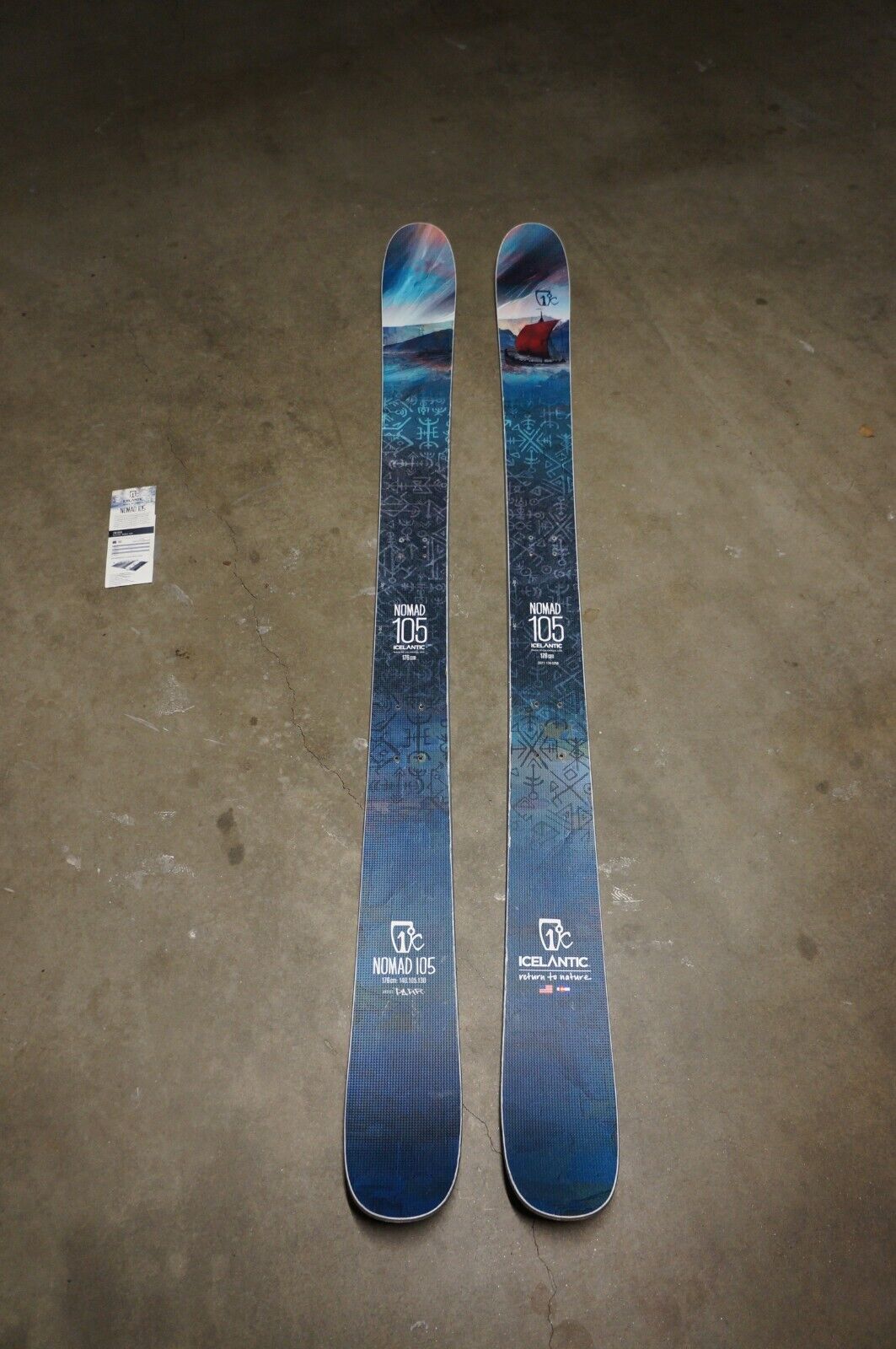 Icelantic Nomad Skis, Free Ride skis; 176 cm length, 140/106 Icelantic Nomad Skis, Free Ride skis; 176 cm length, 140/106