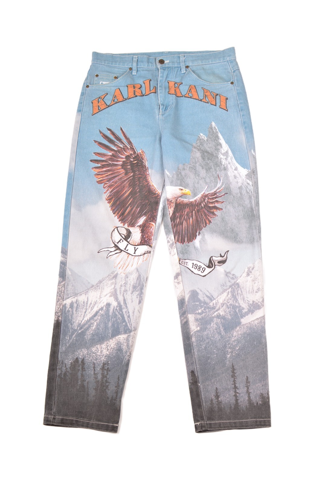 Karl Kani Signature Eagle Printed Jeans Full-Print Size S | eBay
