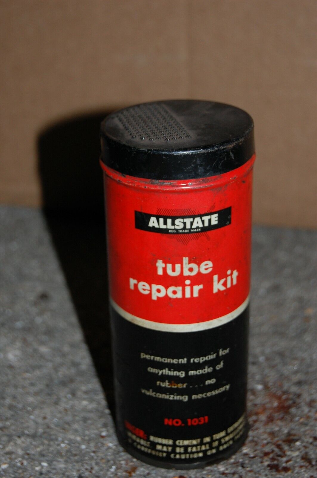 Vintage Allstate Tube Repair Kit Metal Can Number 1031 