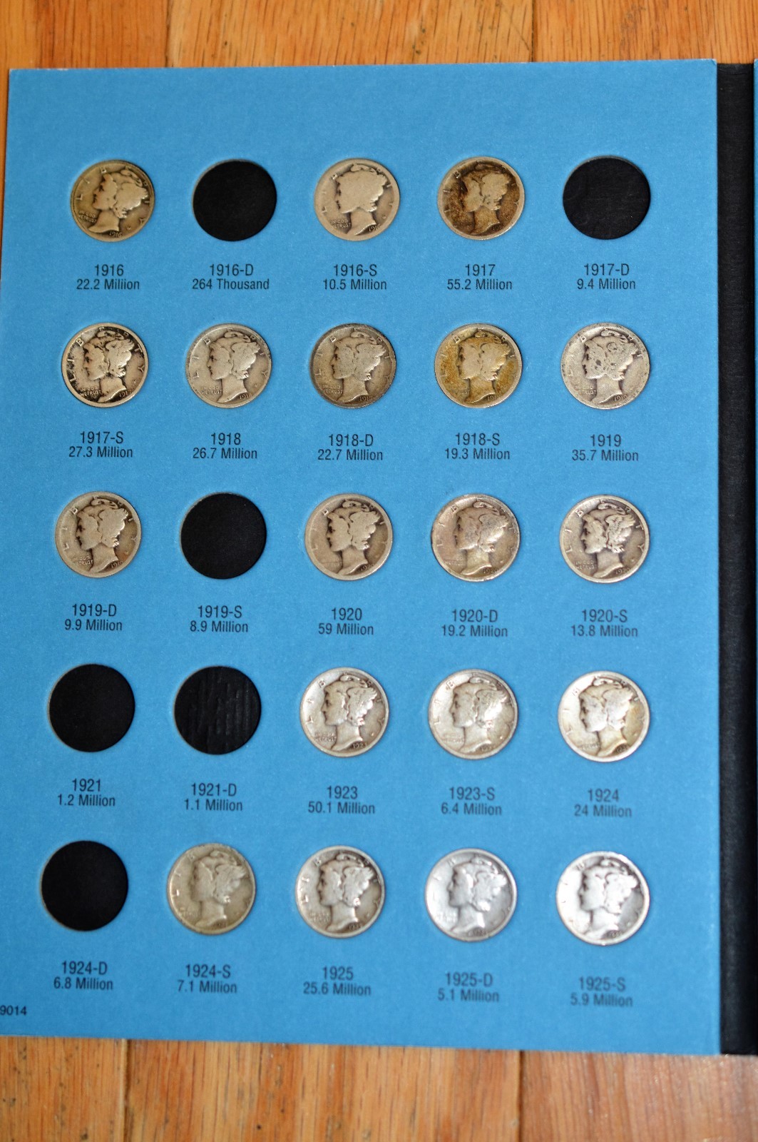 1916-1964 Silver Mercury Dimes in New Littleton Album-56 Silver Dimes(5)