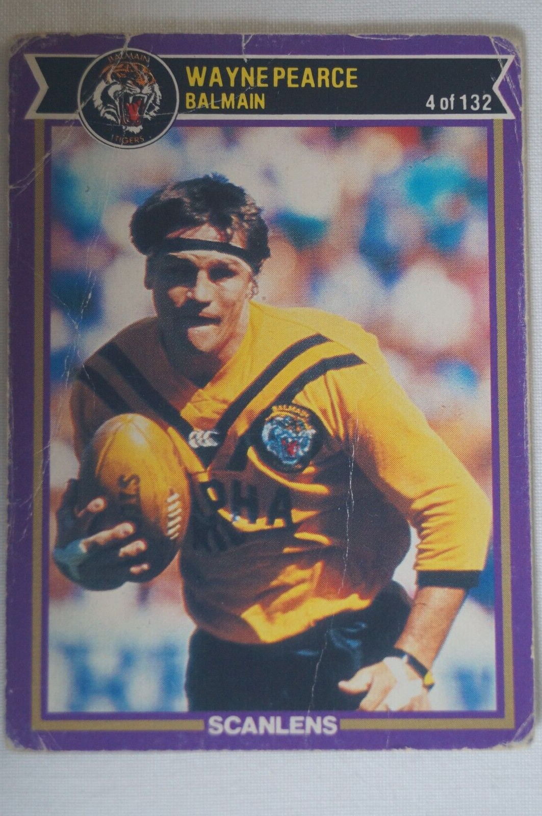 NRL Rugby League Vintage 1987 Scanlens Card Balmain Tigers