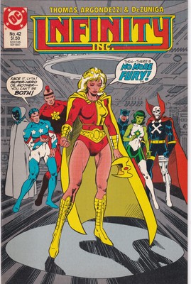 INFINITY INC # 42  DC COMICS 1987 FURY LEAVES High Grade