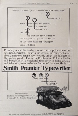 Advertisement Reproduction Corona 4 Portable Typewriter Instruction Manual